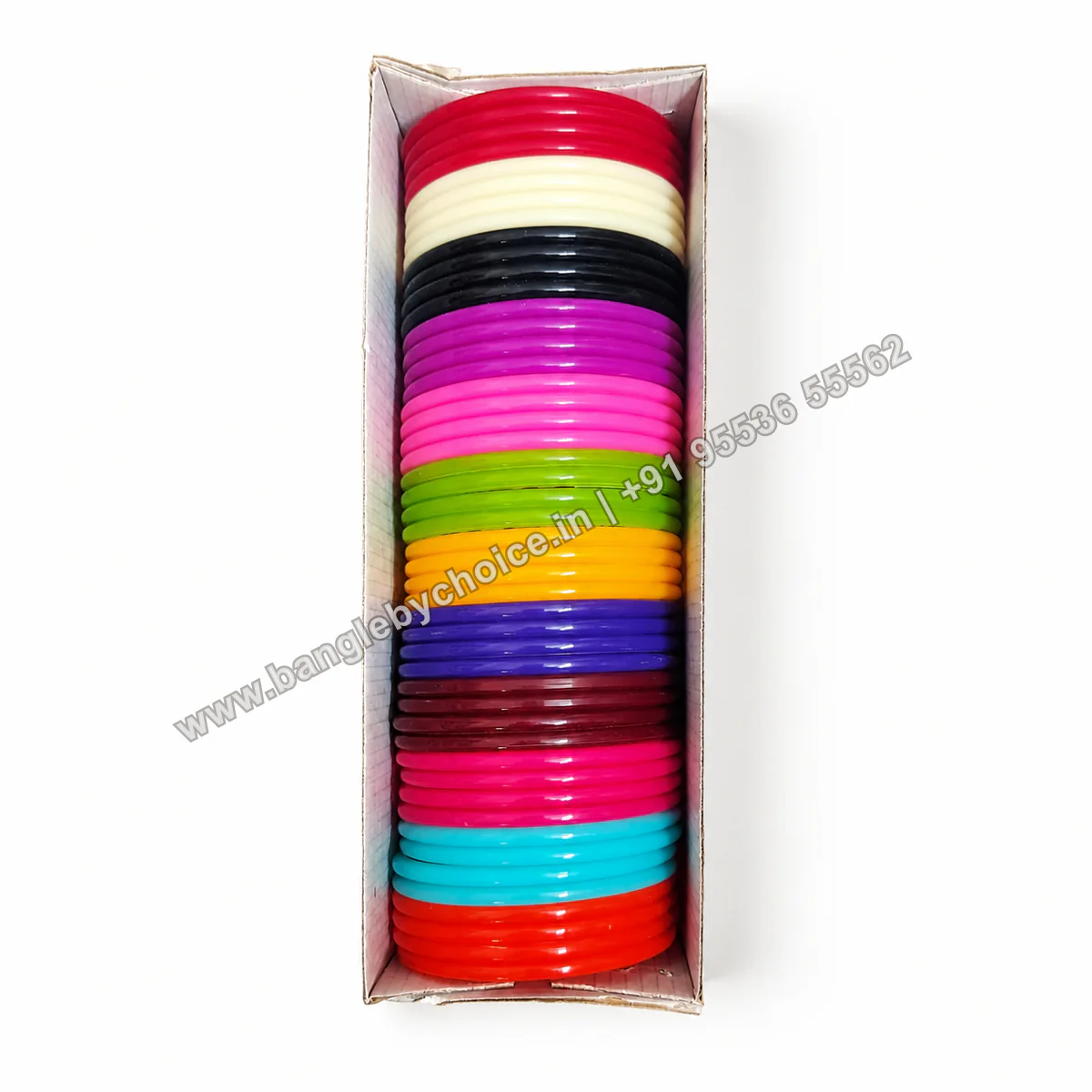 Curve Plain Bangle Box - 1 Cut premium product photo with diagonal Bangle By Choice watermark