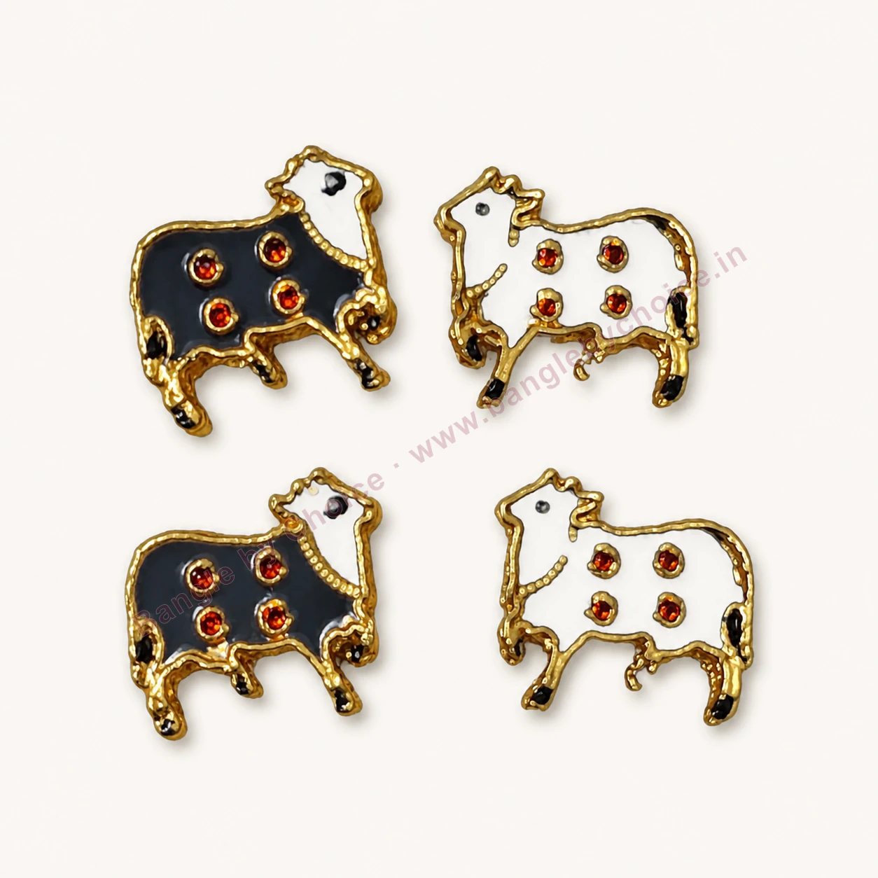 Assorted Cow Enamel Charms premium product photo with Bangle By Choice watermark and phone number