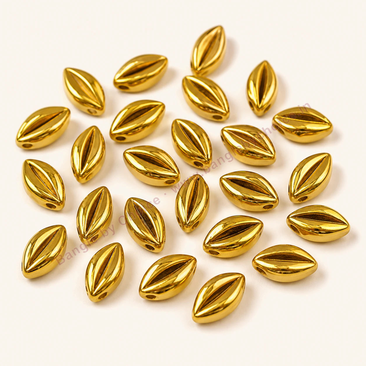 gold leaf charms product image with transparent Bangle By Choice watermark