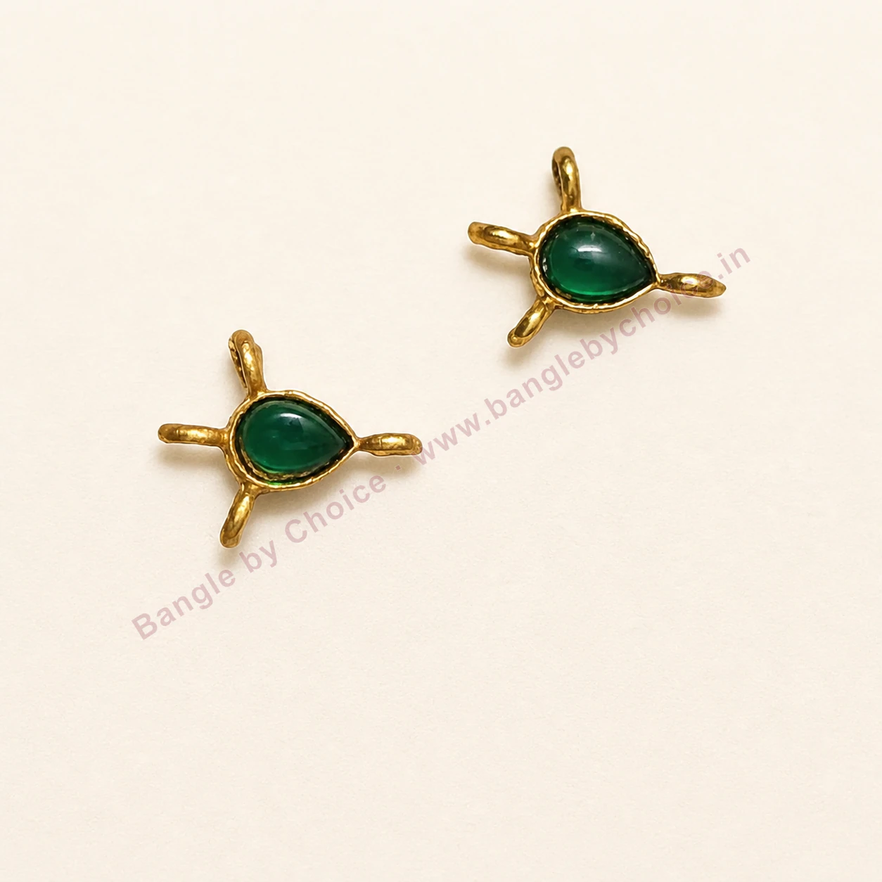 Green Mini Enamel Charms premium product photo with Bangle By Choice watermark and phone number