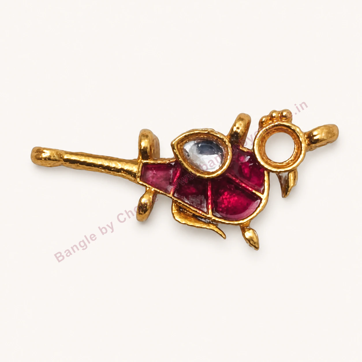 Pink Bird Enamel Charm premium product photo with Bangle By Choice watermark and phone number