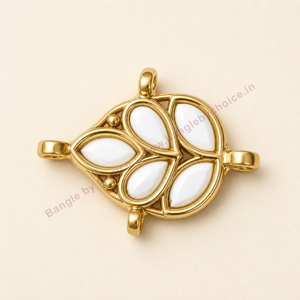 White Turtle Enamel Charm premium product photo with Bangle By Choice watermark and phone number
